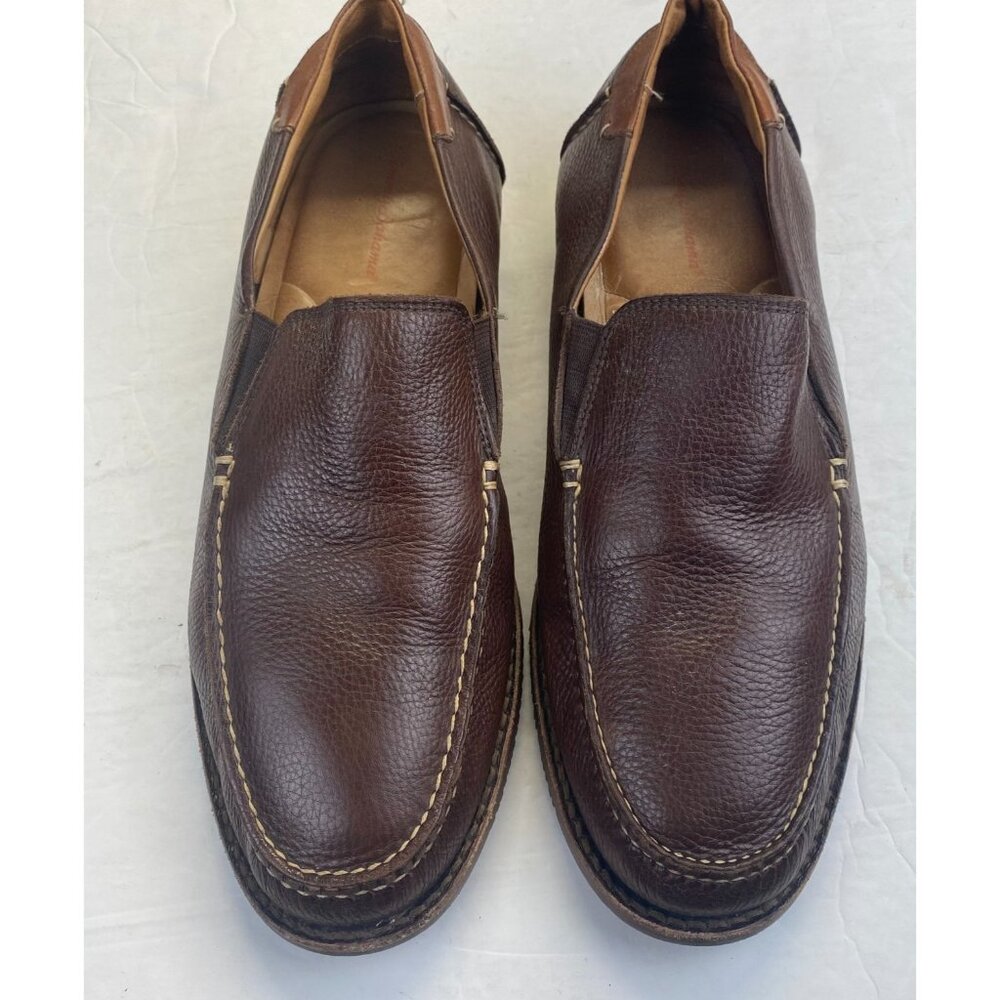 Tommy Bahama Faxon Men's SZ 11.5 M Leather Slip On Loafers Driving Shoes Brown
